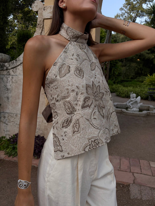 Top Camelia beige