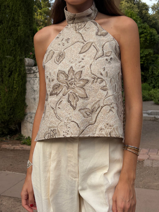 Top Camelia beige